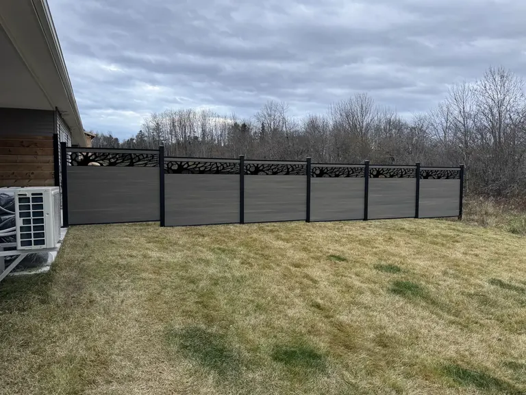 Completed fence project with strong clean lines